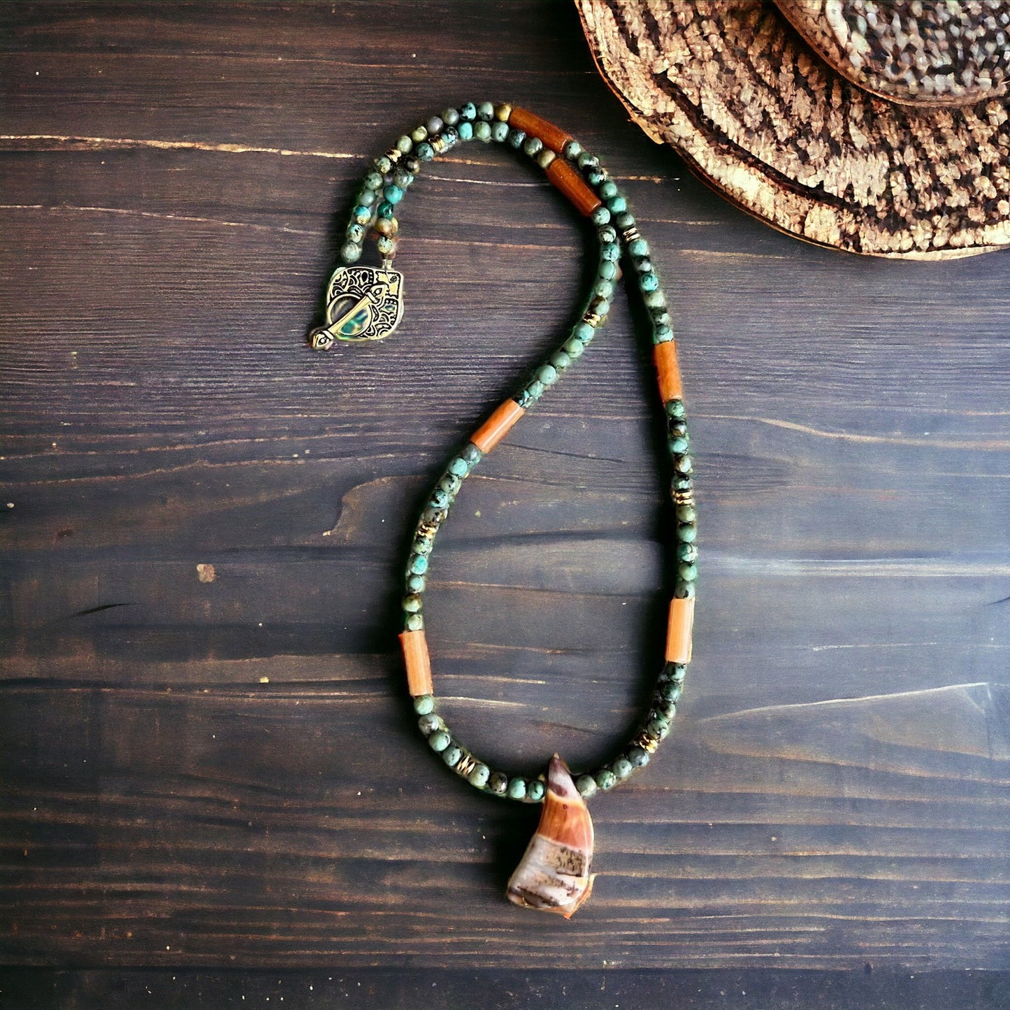 African Turquoise Warrior Necklace