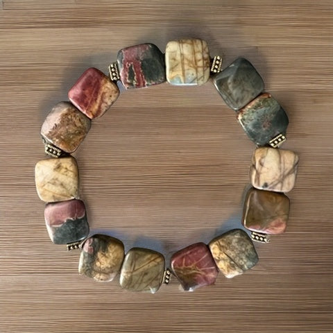 Red Creek Jasper Stretch Bracelet