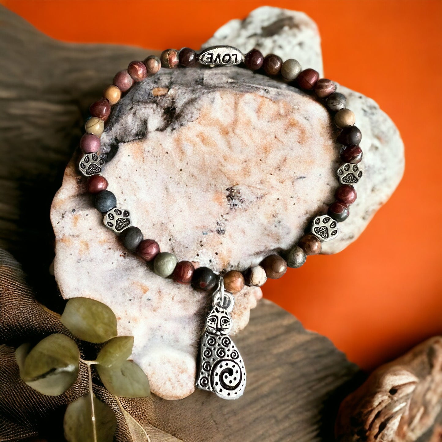 Red Creek Jasper Sassy Cat Bracelet