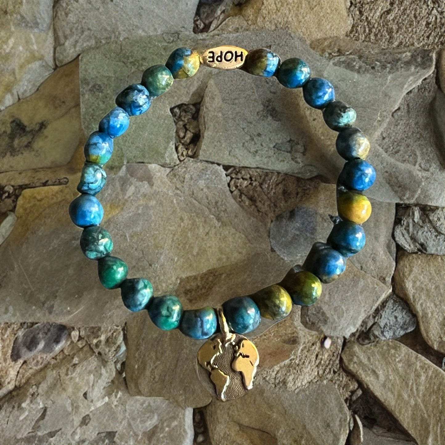 Crysocolla Hope for Our Earth Bracelet