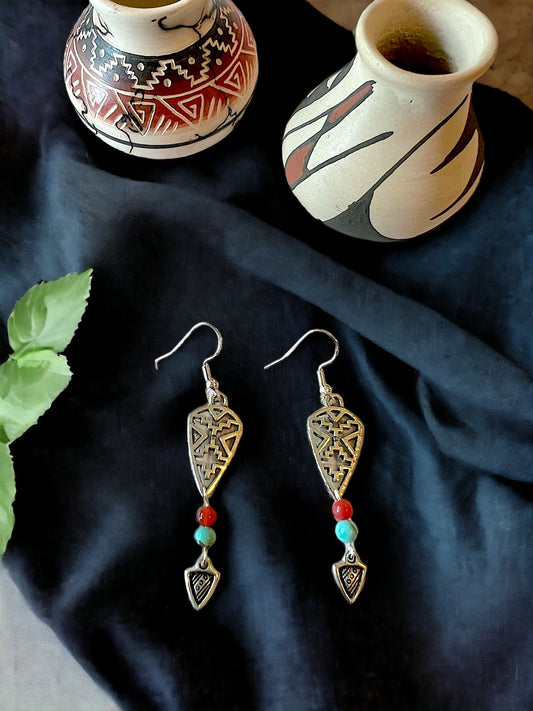 Southwestern Turquoise and Silver Earrings