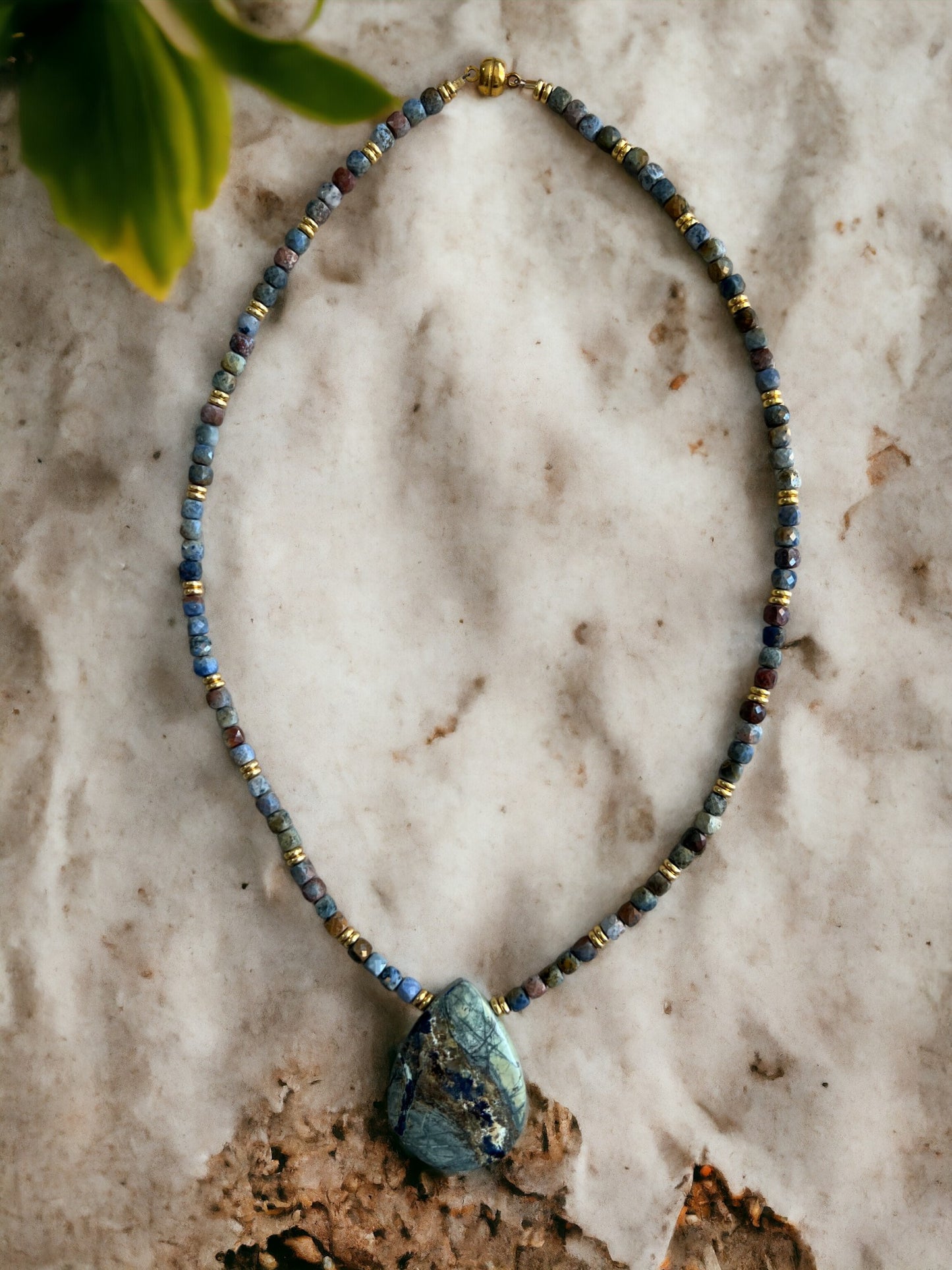 Sunset Dumortierite with Stunning Teardrop Focal