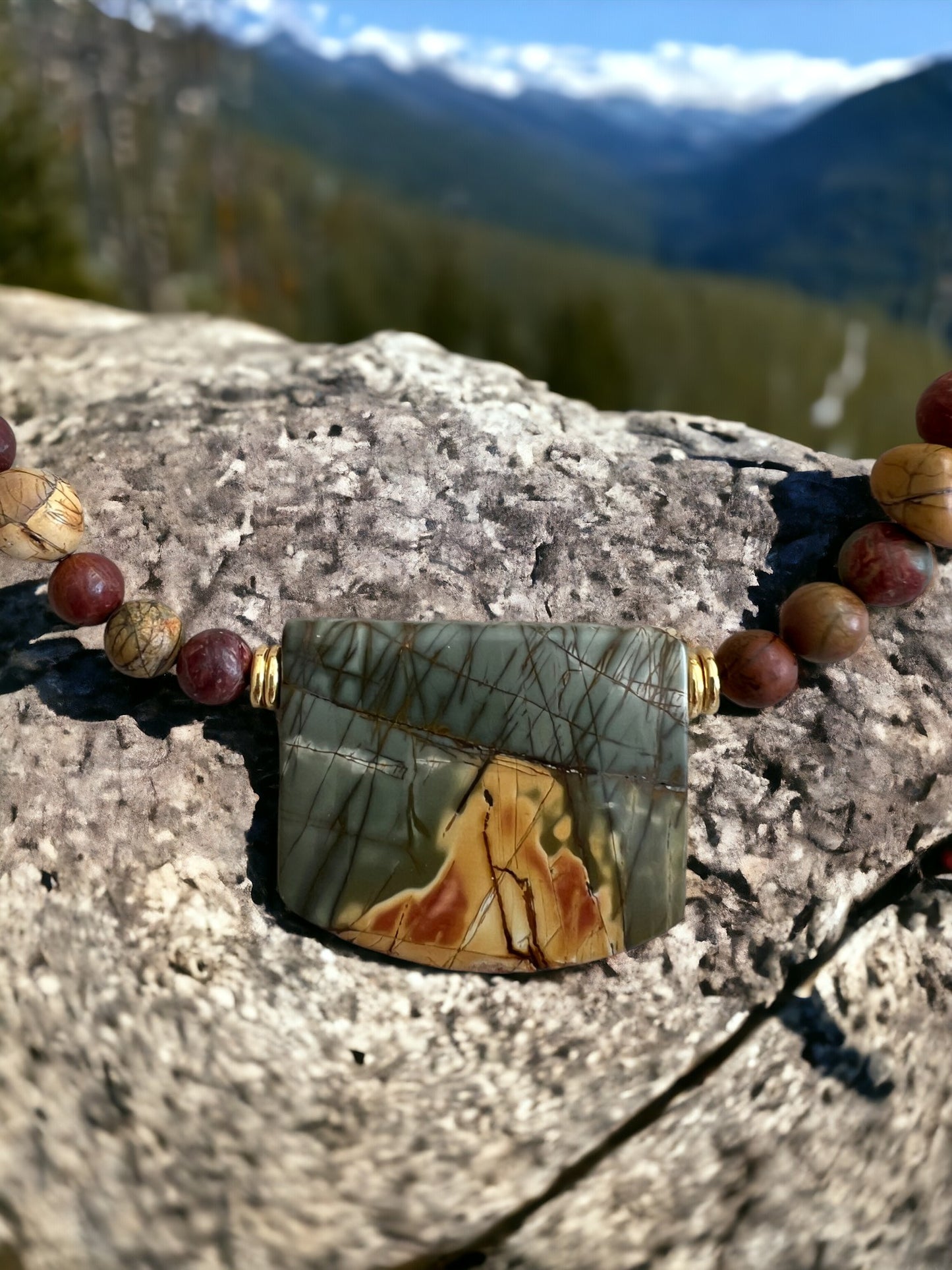 Rare and Beautiful Red Creek Jasper Necklace