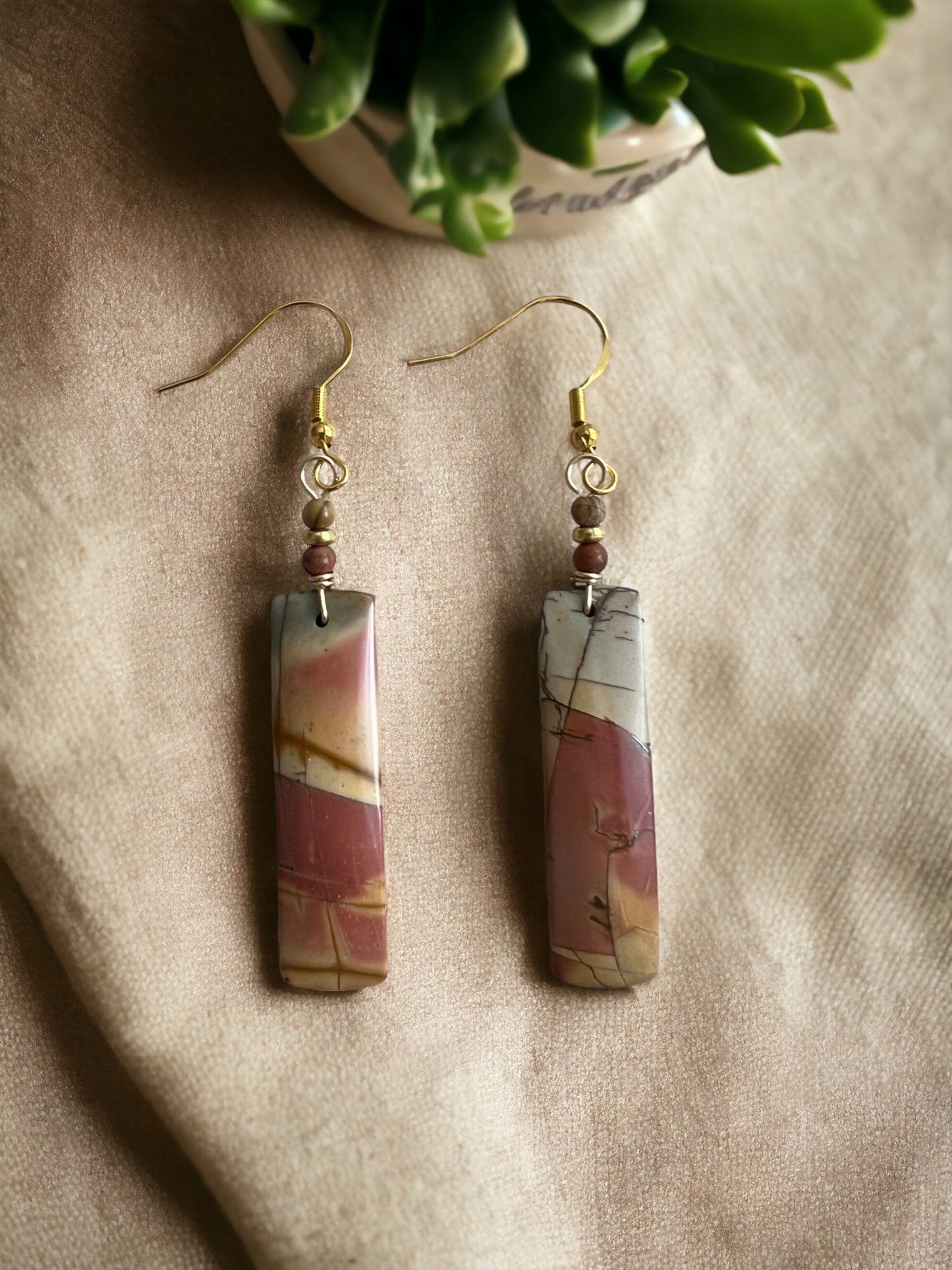 Red Creek Jasper Rectangle Dangles