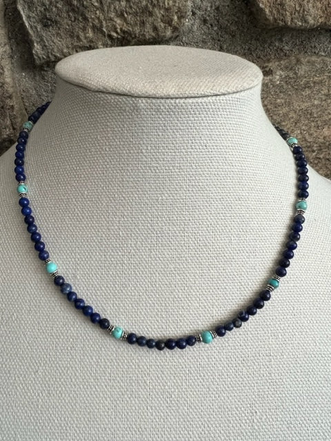 Genuine Lapis and Turquoise Choker