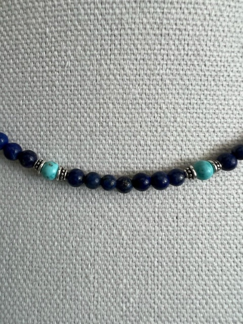 Genuine Lapis and Turquoise Choker