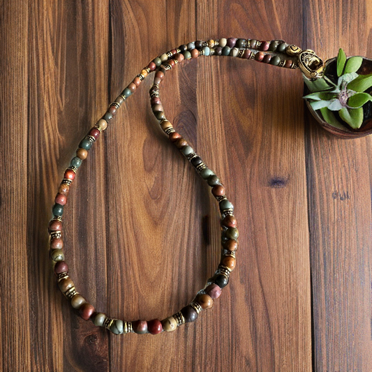 Minimalist Red Creek Jasper Choker