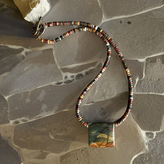 Red Creek Jasper Pendant Necklace