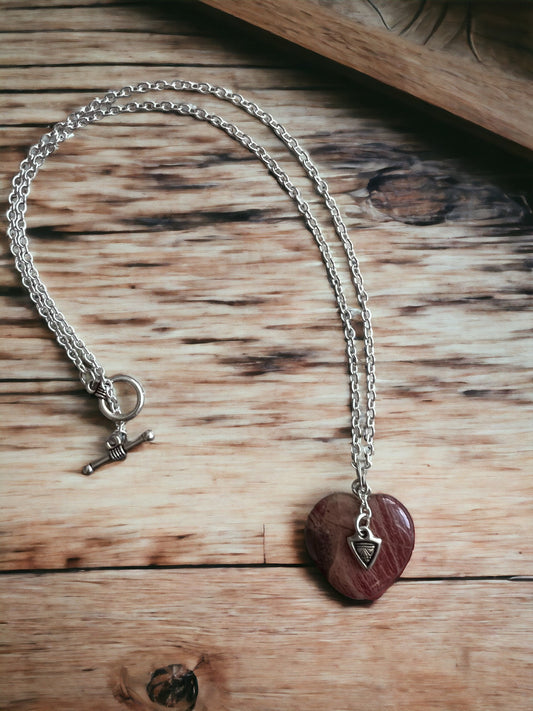 Bruised Warriort Heart Necklace #2