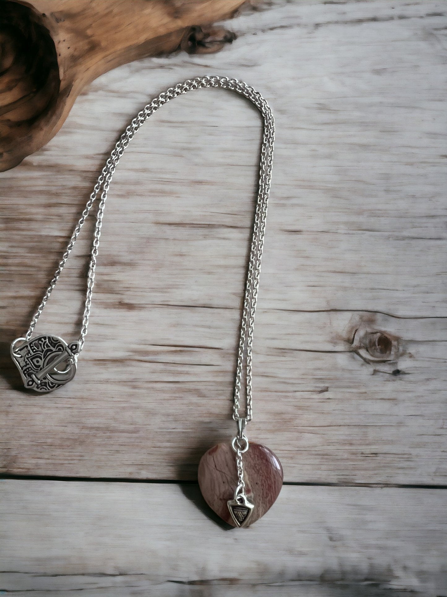 Bruised Warrior Heart Necklace