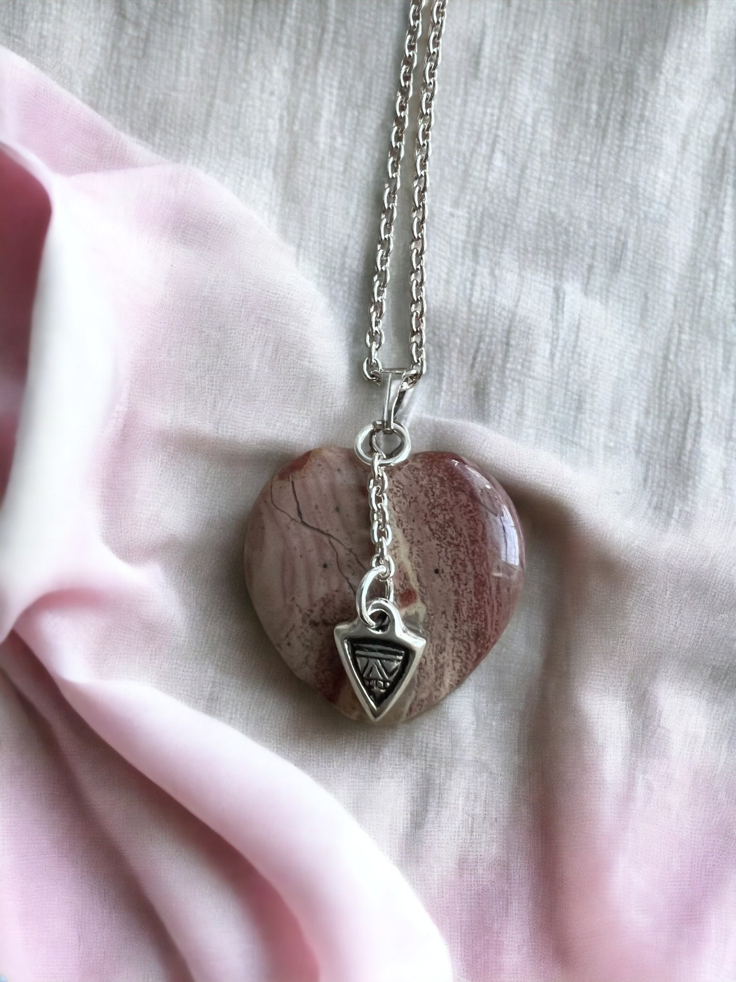 Bruised Warrior Heart Necklace